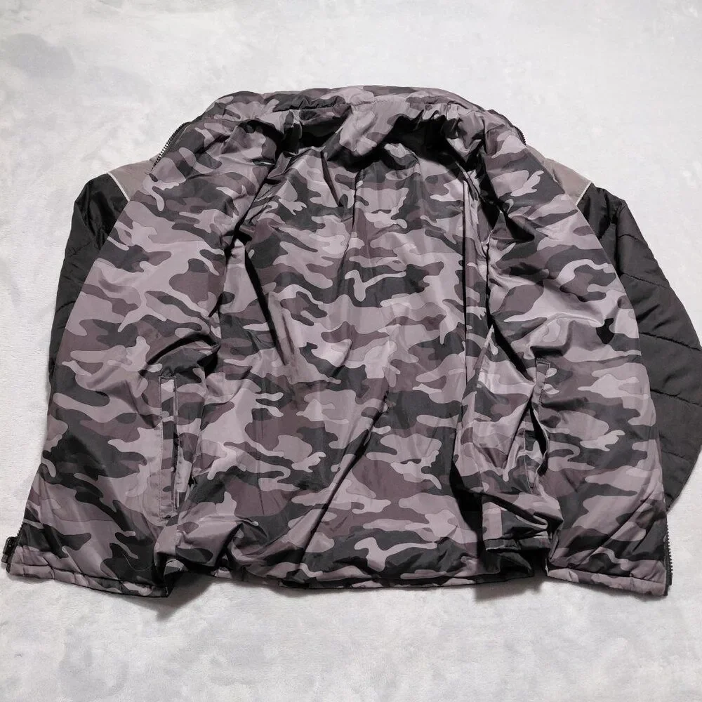 Gray & Camo Reversible Gap Kids Cold Control Water-Resistant Puffer Jacket XXL